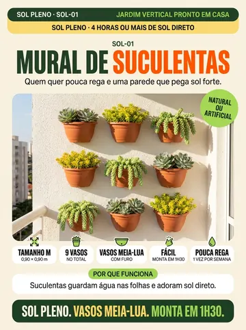 Projeto Mural de Suculentas