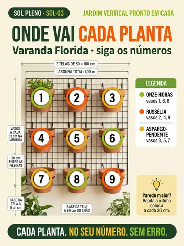 Projeto Varanda Florida: onde vai cada planta